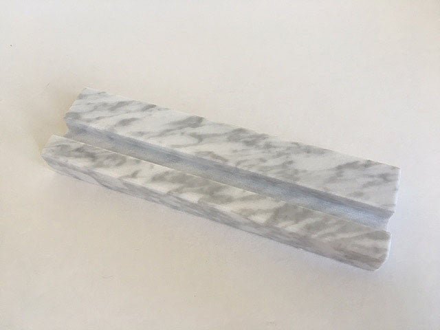 Multiple Business Card Holder - White Carrara Marble