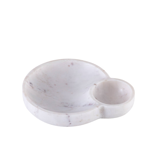 Dip Bowl Platter White Marble