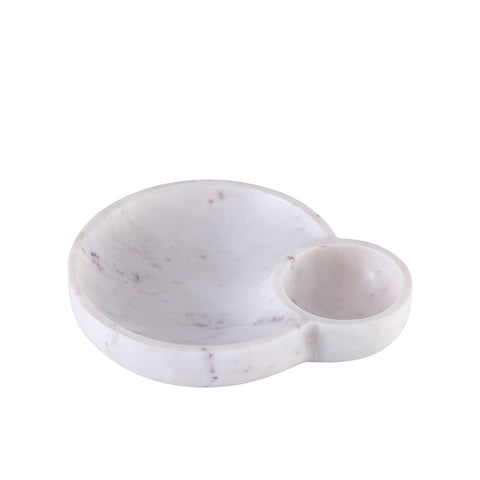 Dip Bowl Platter White Marble