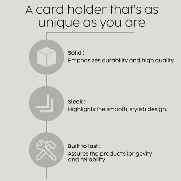 Square Business Card Holder - Black Absolute Granite