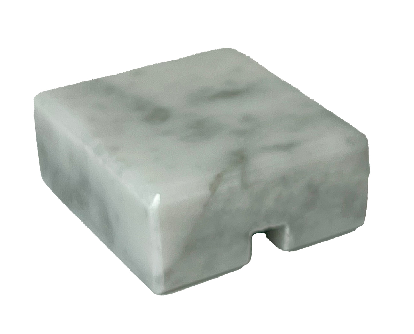 Cord Holder Handmade by Craftsman Stoneworks - Cable Holder - Cable Management Holder - Cable Organizer - Desk Cable Holder - Cable Keeper - Polished White Marble, Single