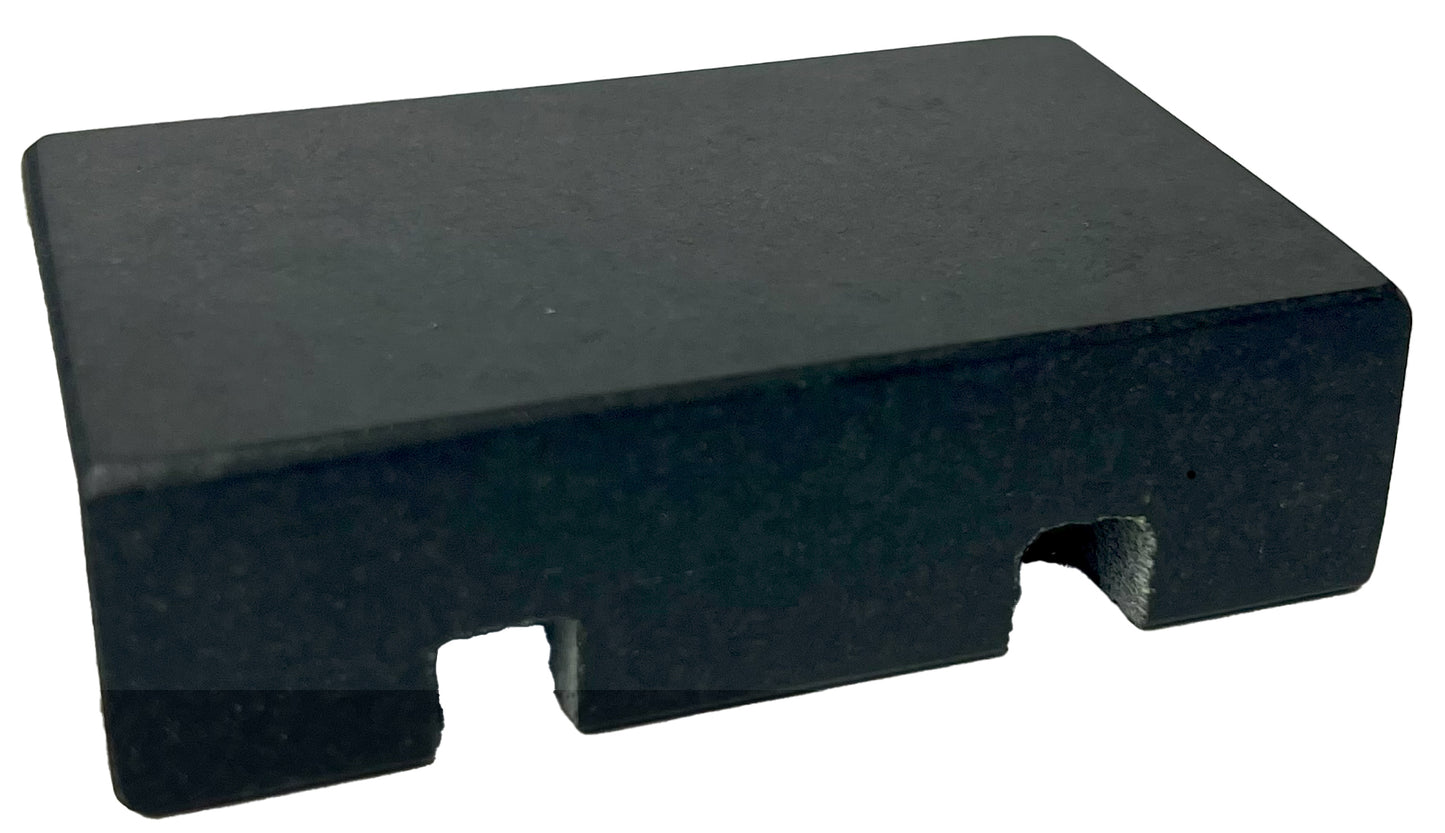 Cord Holder Handmade by Craftsman Stoneworks - Cable Holder - Cable Management Holder - Cable Organizer - Desk Cable Holder - Cable Keeper - Honed Black Granite, Double