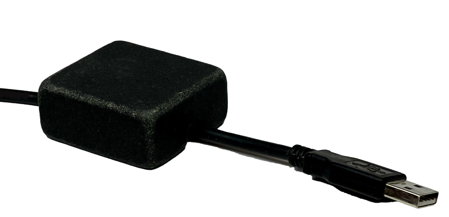 Cord Holder Handmade by Craftsman Stoneworks - Cable Holder - Cable Management Holder - Cable Organizer - Desk Cable Holder - Cable Keeper - Tumbled Black Granite, Single