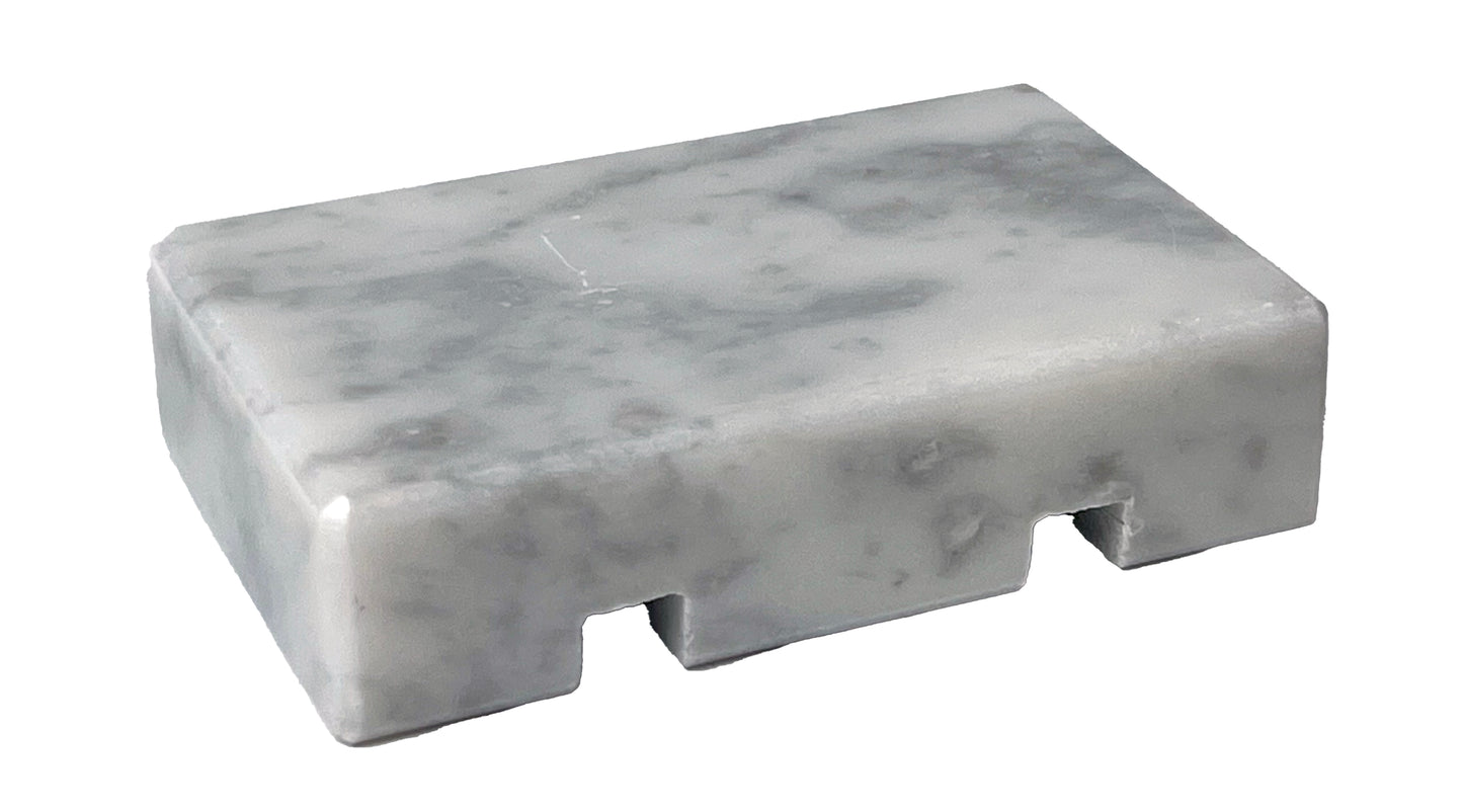 Cord Holder Handmade by Craftsman Stoneworks - Cable Holder - Cable Management Holder - Cable Organizer - Desk Cable Holder - Cable Keeper - Polished White Marble, Double