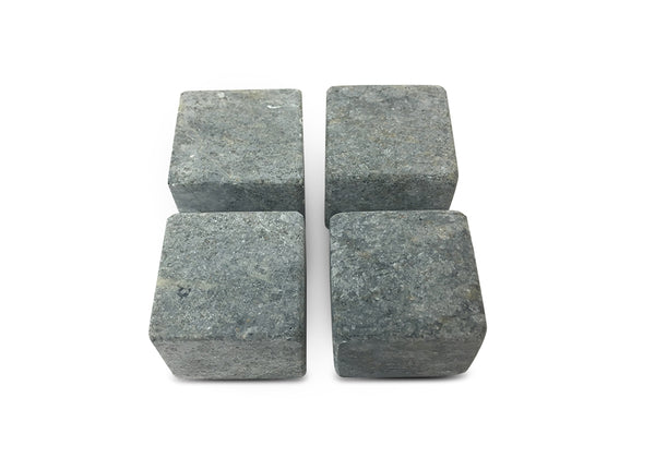 Whiskey Stones Soapstone Rock Ice Cubes - Large Size - Set of 4