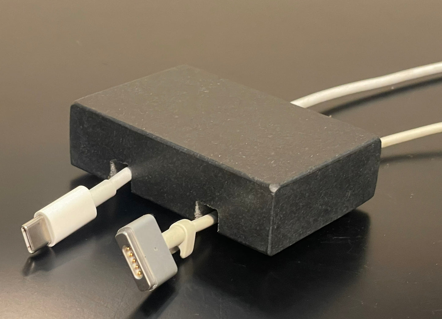 Cord Holder Handmade by Craftsman Stoneworks - Cable Holder - Cable Management Holder - Cable Organizer - Desk Cable Holder - Cable Keeper - Honed Black Granite, Double