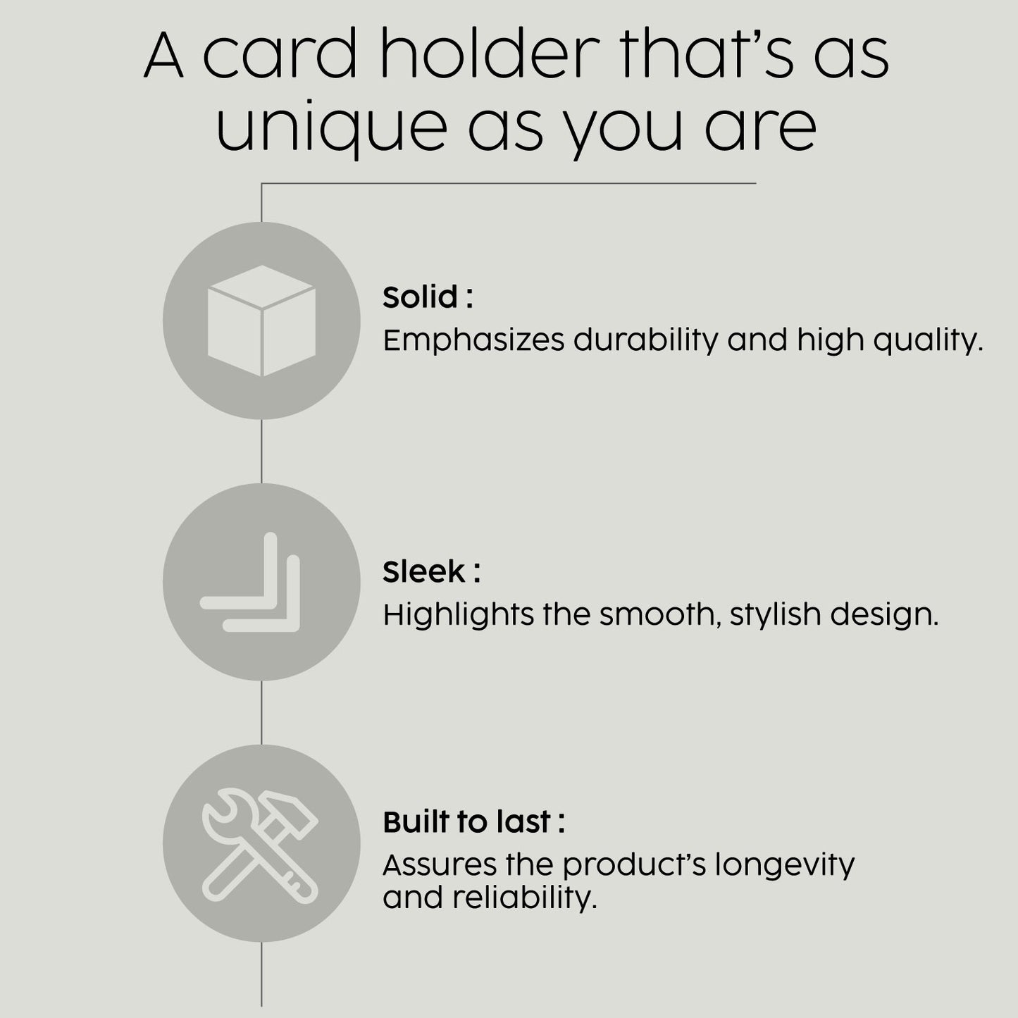 Vertical Business Card Holder - Black Absolute Granite