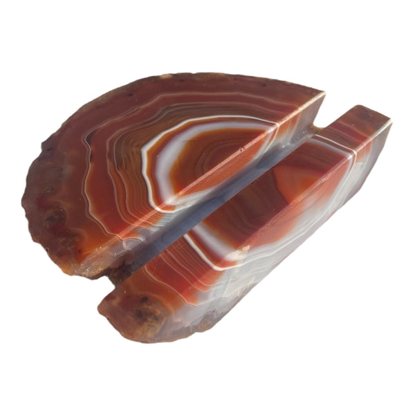 Handcrafted Red Agate Business Card Holder