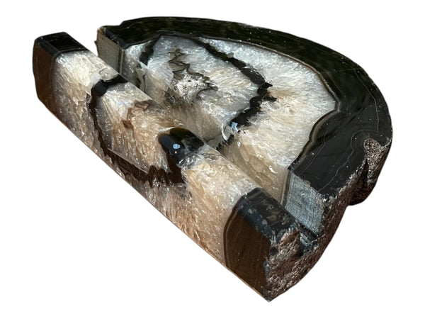 Handcrafted Black Agate Business Card Holder