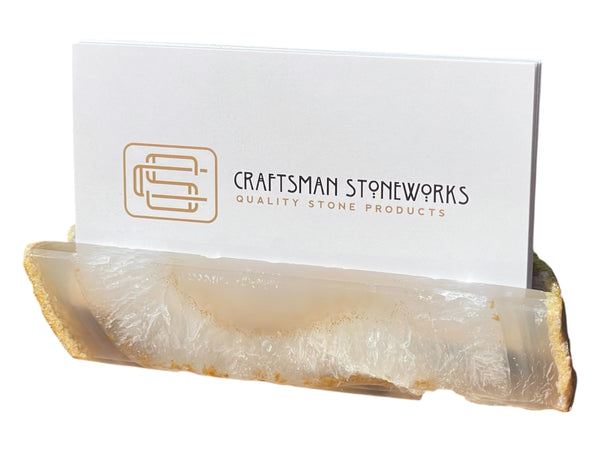 Handcrafted Natural Agate Business Card Holder