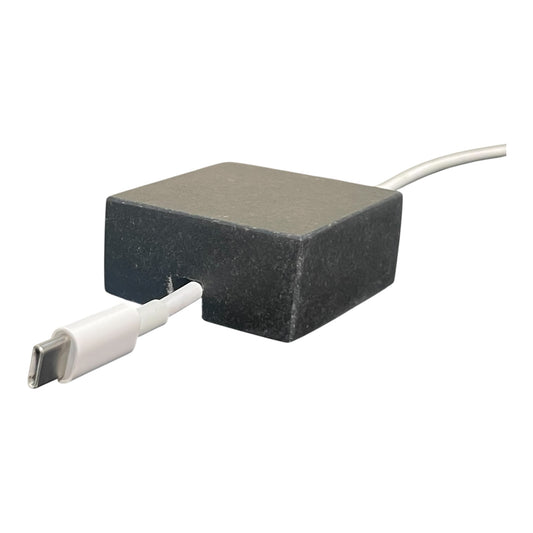Cord Holder Handmade by Craftsman Stoneworks - Cable Holder - Cable Management Holder - Cable Organizer - Desk Cable Holder - Cable Keeper - Honed Black Granite, Single