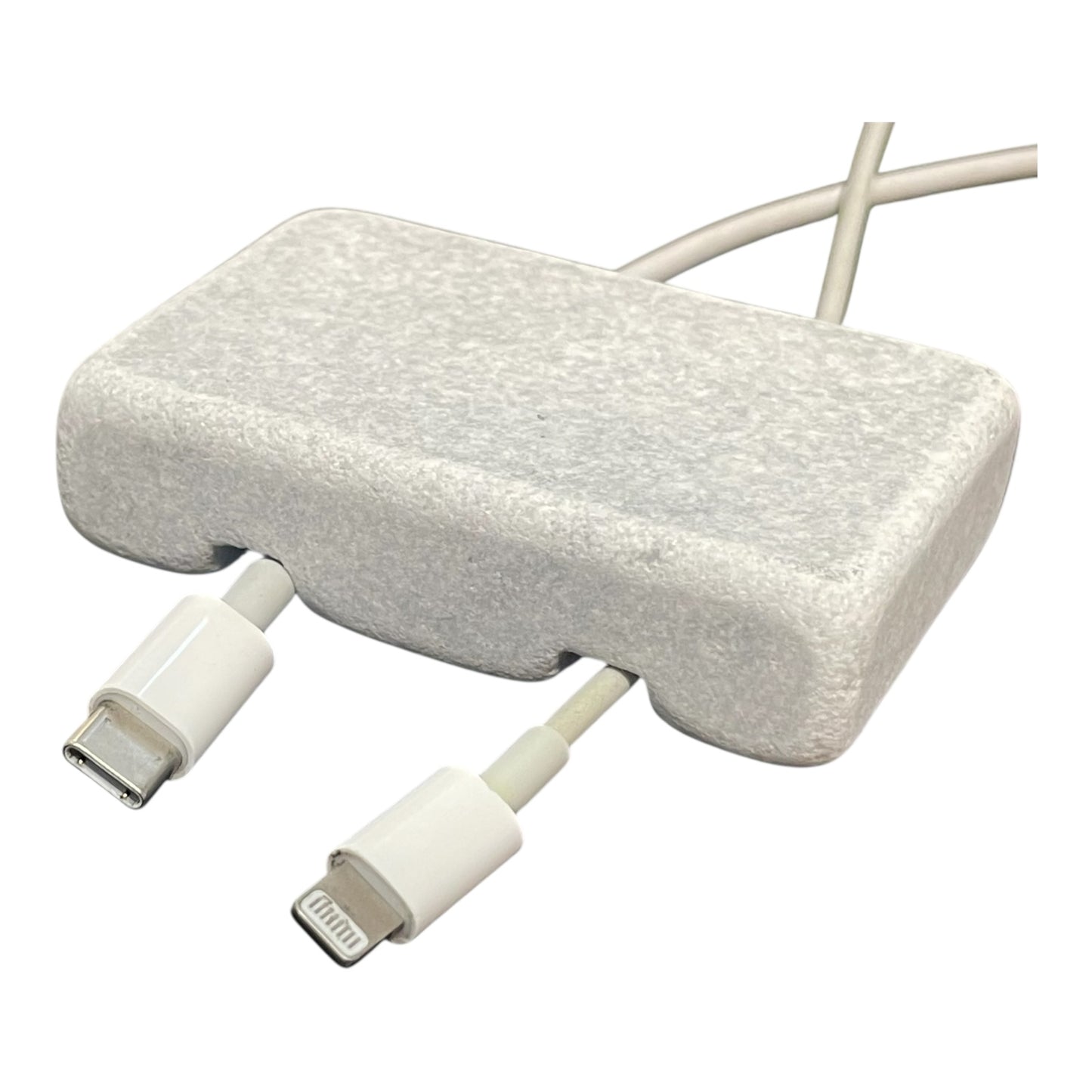 Cord Holder Handmade by Craftsman Stoneworks - Cable Holder - Cable Management Holder - Cable Organizer - Desk Cable Holder - Cable Keeper - Tumbled White Marble, Double