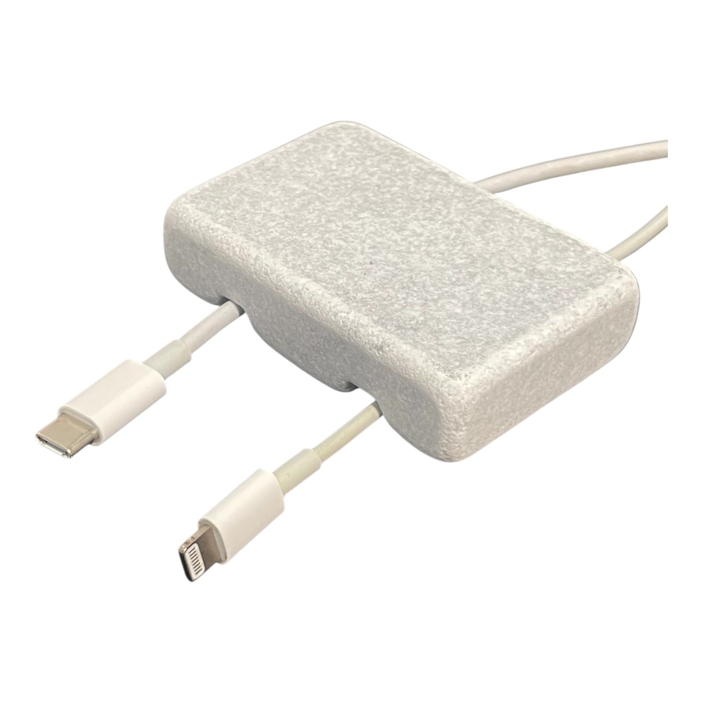 Cord Holder Handmade by Craftsman Stoneworks - Cable Holder - Cable Management Holder - Cable Organizer - Desk Cable Holder - Cable Keeper - Tumbled White Marble, Double