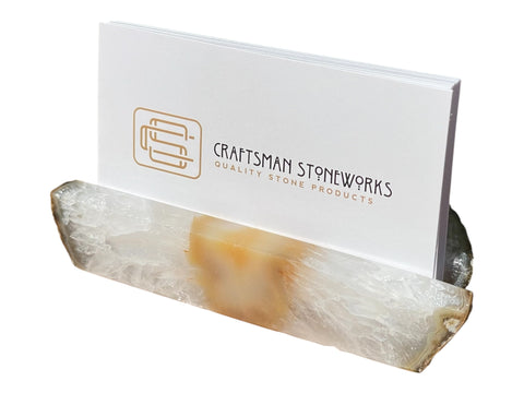 Handcrafted Natural Agate Business Card Holder
