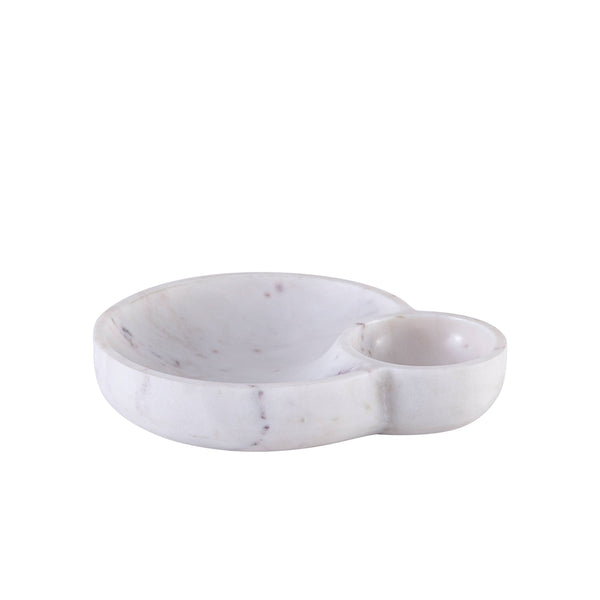 Dip Bowl Platter White Marble