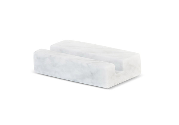 Business Card Holder - White Carrara Marble