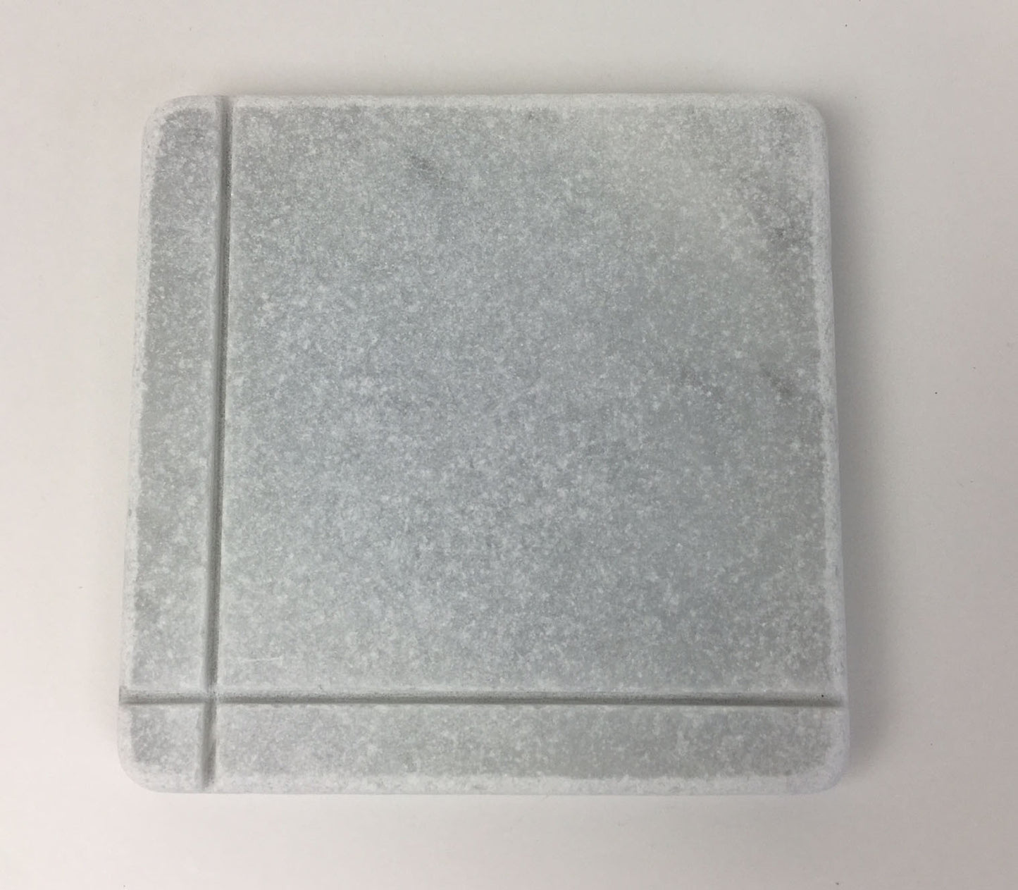 Craftsman Style Marble Coasters – White Carrara Marble Stone Coasters, Set of 4, Design C