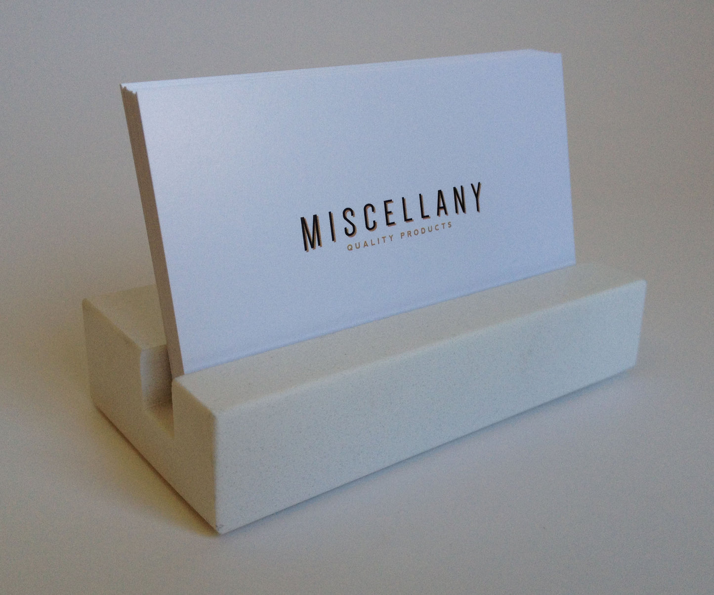 Business Card Holder - White Quartz