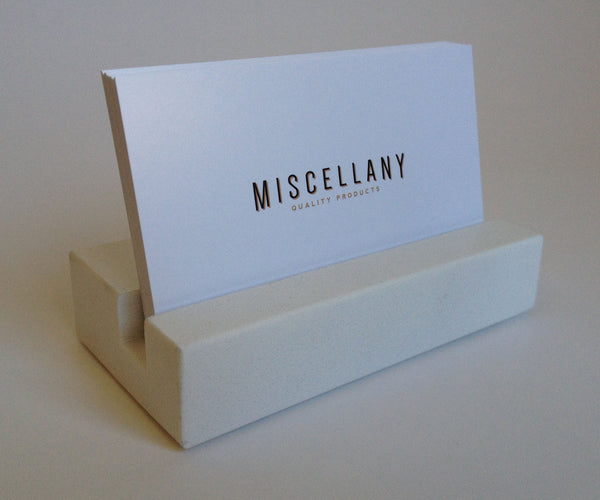 Business Card Holder - White Quartz