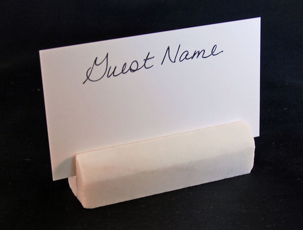 50 White Carrara Marble Wedding Name Card Holders