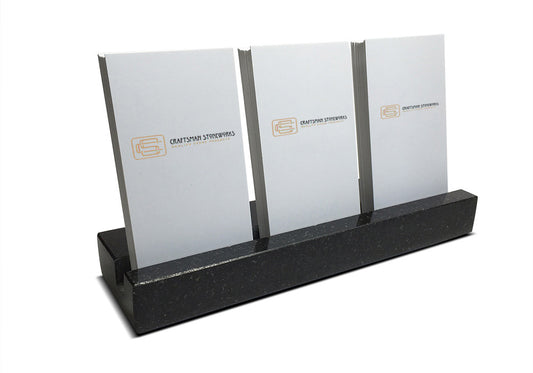 Multiple Verical Business Card Holder - Black Absolute Granite