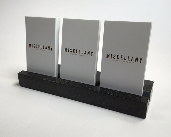 Multiple Verical Business Card Holder - Black Absolute Granite