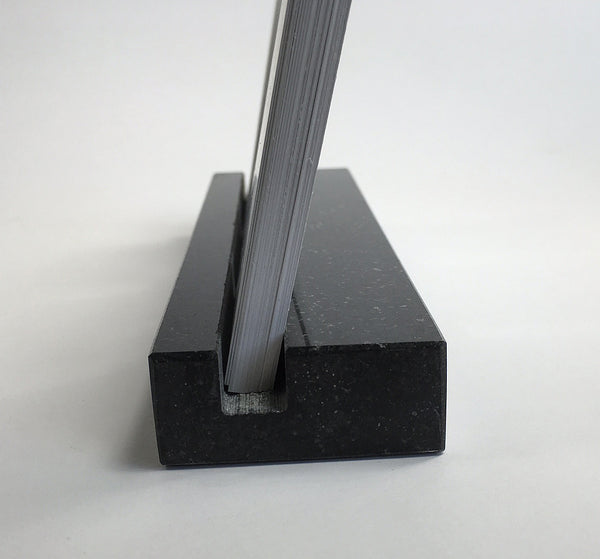 Multiple Verical Business Card Holder - Black Absolute Granite