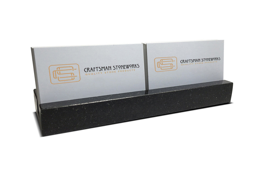 Multiple Business Card Holder - Black Absolute Granite