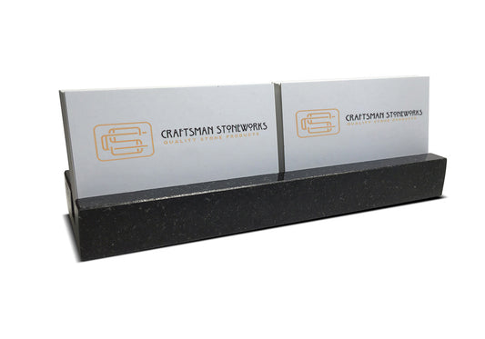 Multiple Business Card Holder - Black Absolute Granite