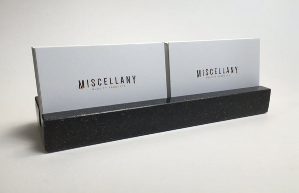 Multiple Business Card Holder - Black Absolute Granite