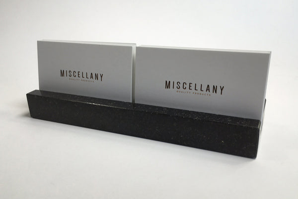 Multiple Business Card Holder - Black Absolute Granite