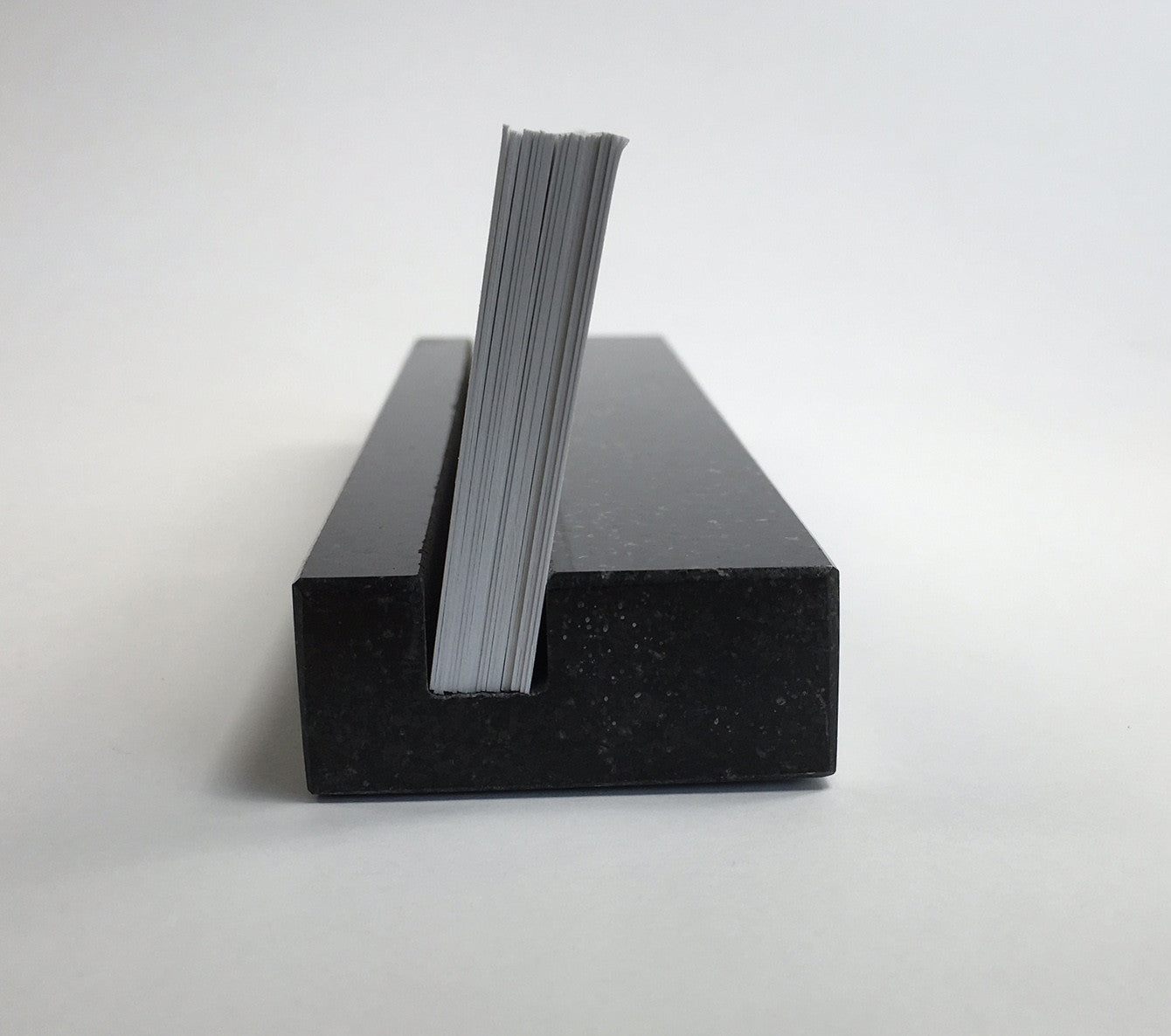 Multiple Business Card Holder - Black Absolute Granite