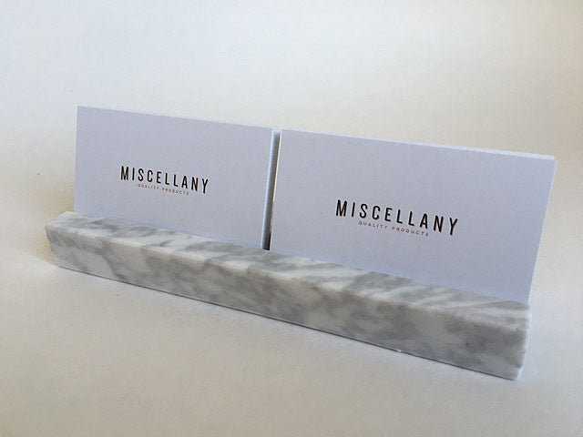 Multiple Business Card Holder - White Carrara Marble