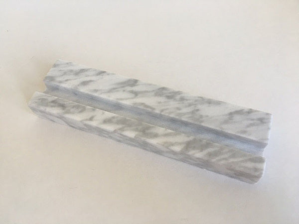 Multiple Business Card Holder - White Carrara Marble