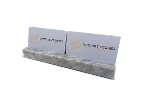 Multiple Business Card Holder - White Carrara Marble