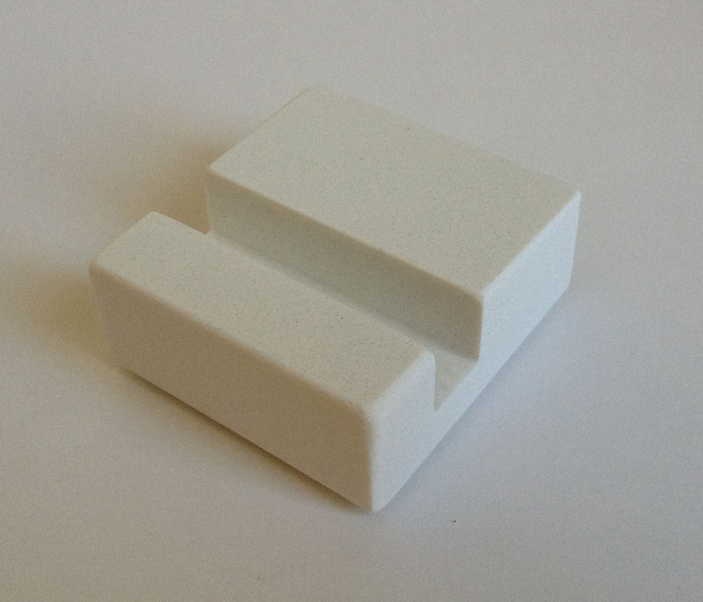 White Quartz Business Card Holder - Square