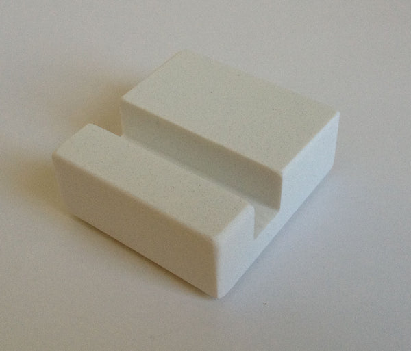 Square Business Card Holder - White Quartz