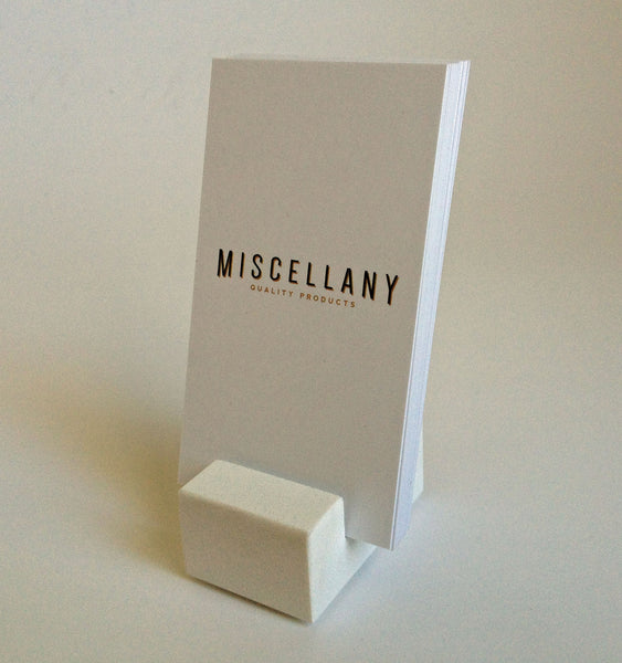 Vertical Business Card Holder - White Quartz
